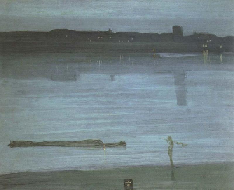 James Mcneill Whistler nocturne blue and silver chelsea Germany oil painting art